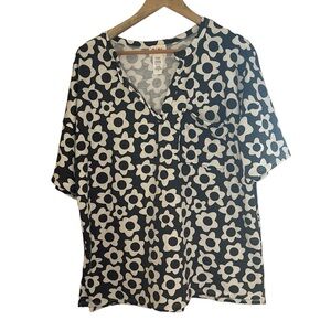 BiBi Flowery V-Neck Women’s Top Boutique Brand Size M